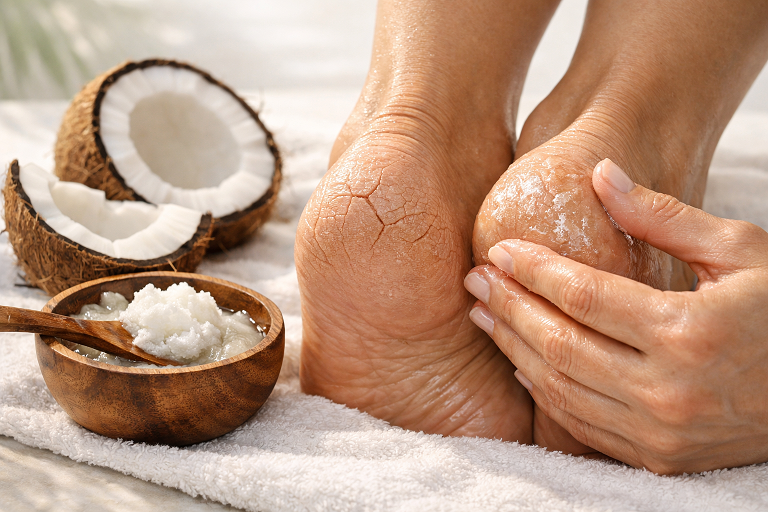 Coconut Oil for cracked heels