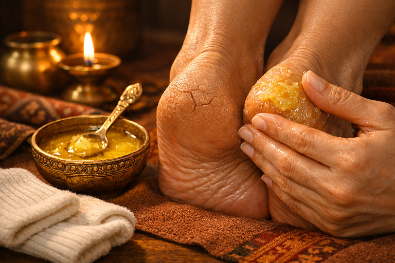 Desi Ghee for cracked heels