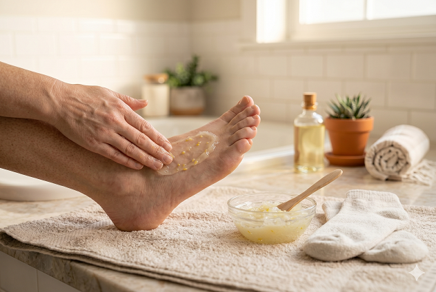 Vaseline and Lemon for cracked heels