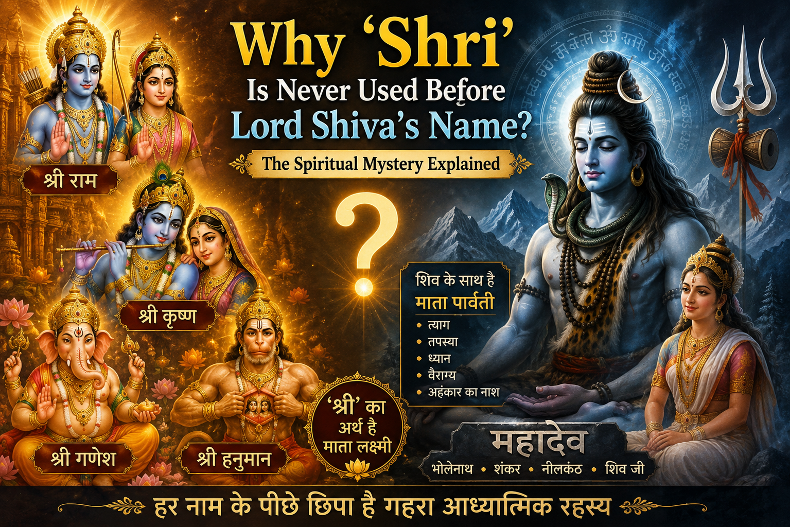 Why ‘Shri’ Is Never Used Before Lord Shiva’s Name The Spiritual Mystery Explained