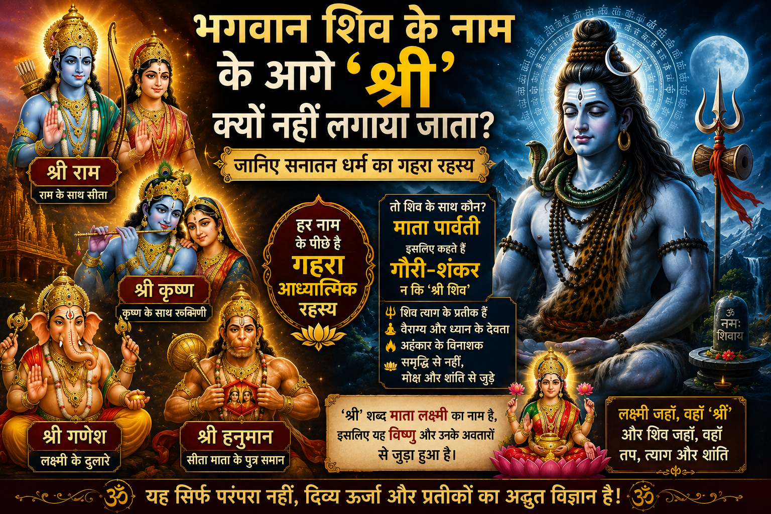 भगवान शिव (Lord Shiva) के नाम के आगे ‘श्री’ (Shri) क्यों नहीं लगाया जाता? जानिए इसके पीछे छिपा गहरा रहस्य
